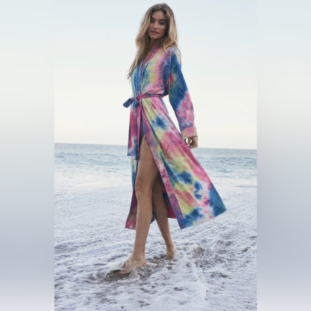 Colorful Tie-Dye Women's Robe